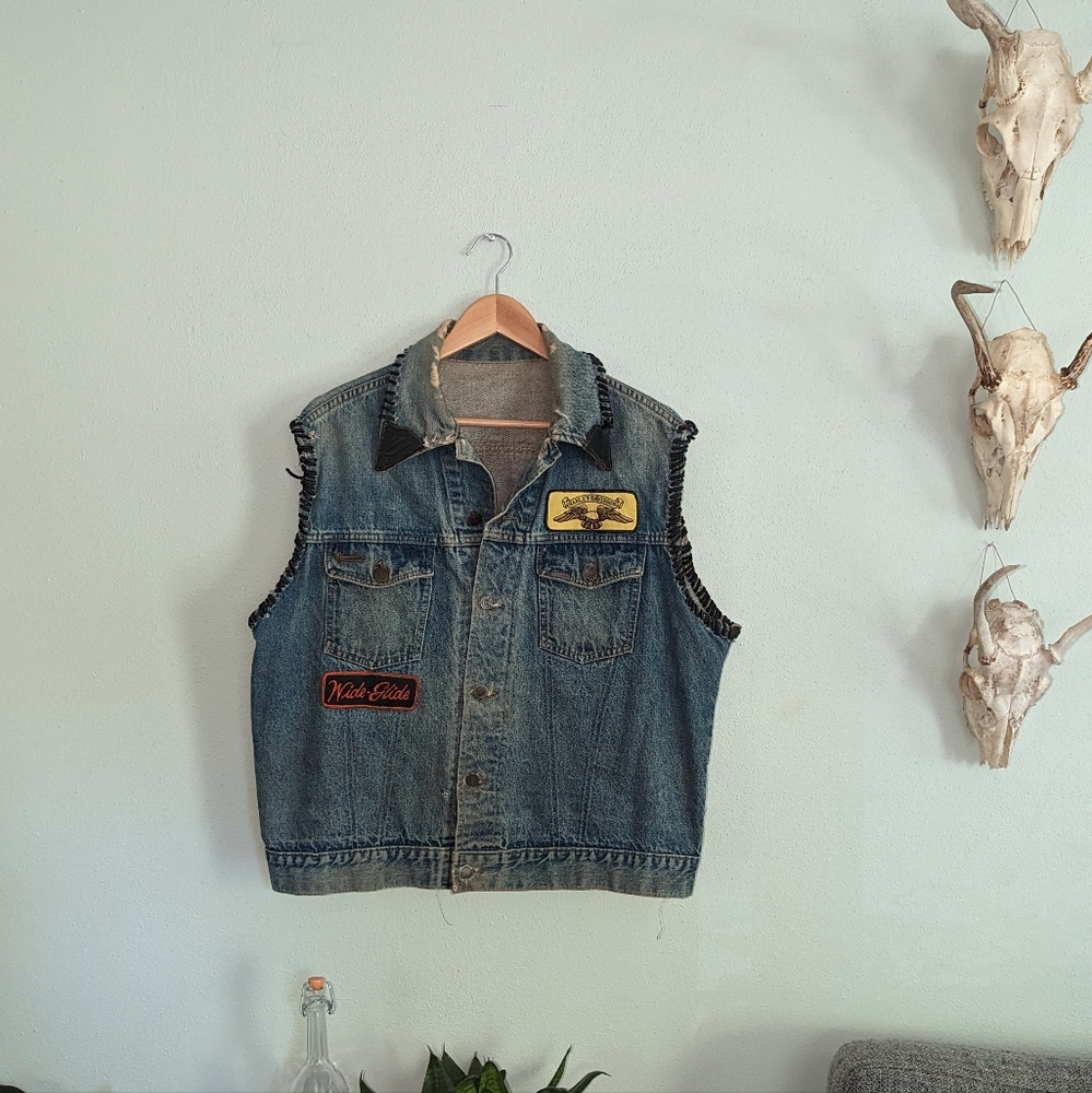 Vintage Harley Davidson Motorcycle Vest